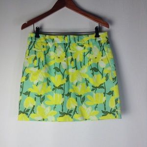 J. Crew Floral Printed basketweave mini skirt